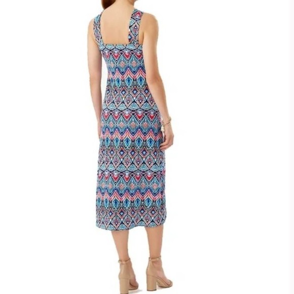 Tommy Bahama Prima Peacock Midi Dress Blue Island - Picture 3 of 5